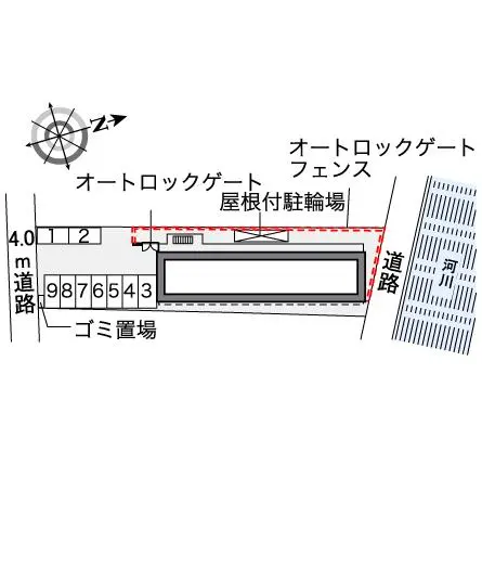 ★手数料０円★八尾市竹渕東 月極駐車場